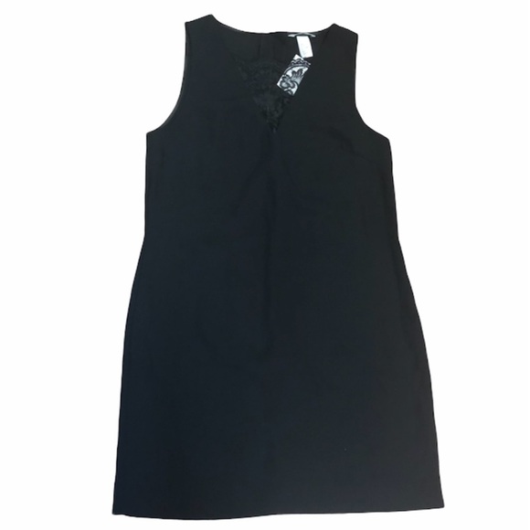 H&M Dresses & Skirts - H&M Black Lace Panel Shift Dress Size 12 NWT D